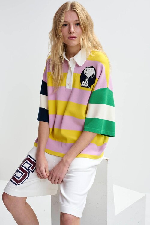 Essentiel Antwerp Gelb Gestreiftes Embo Polo