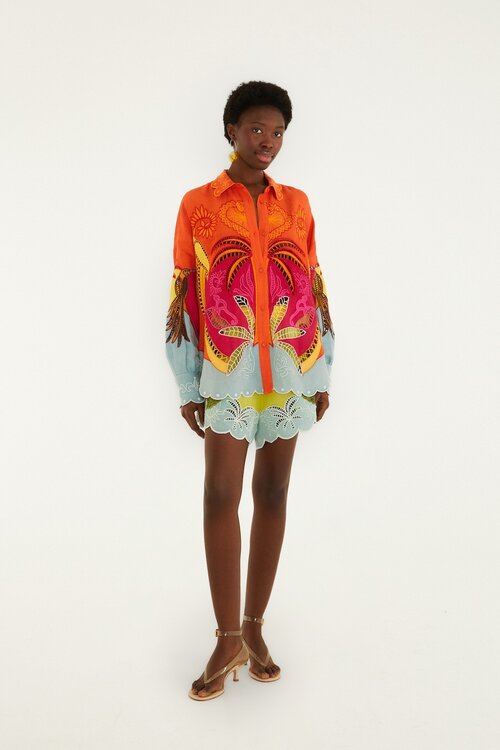 Farm Rio Blaue Shorts