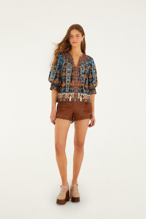 Farm Rio Blaue Bluse