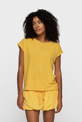 10Days Mango Baumwolle Leinen T-Shirt