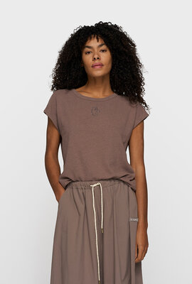 10Days Moonrock Baumwolle Leinen T-Shirt