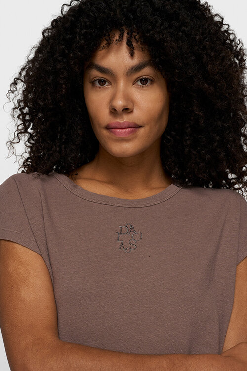 10Days Moonrock Baumwolle Leinen T-Shirt