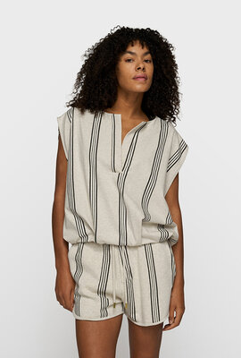 10Days Soft White Melee Ballonoberteil mit Streifen