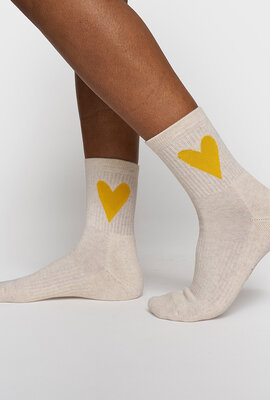 10Days Soft White Melee Socken Herz