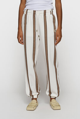 10Days Ecru Mid Jogger Streifen