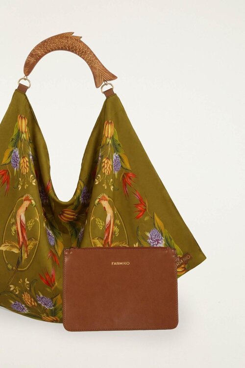 Farm Rio Verschiedene Farben Satin Schal Mini Tasche