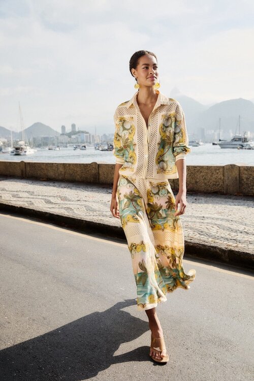 Farm Rio Verschiedene Farben Midi-Rock