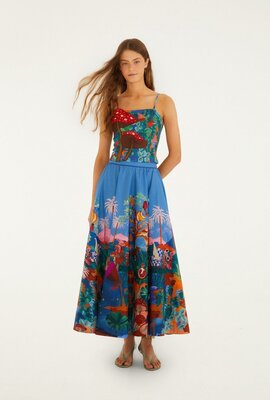 Farm Rio Verschiedene Farben Midi-Rock