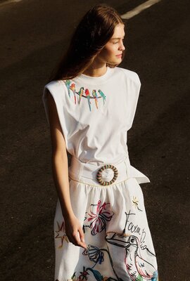 Farm Rio Off White Tank Top