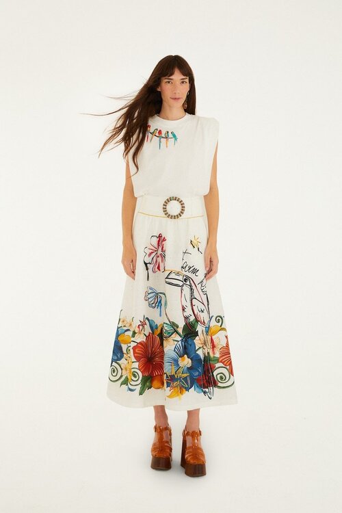 Farm Rio Off White Tank Top