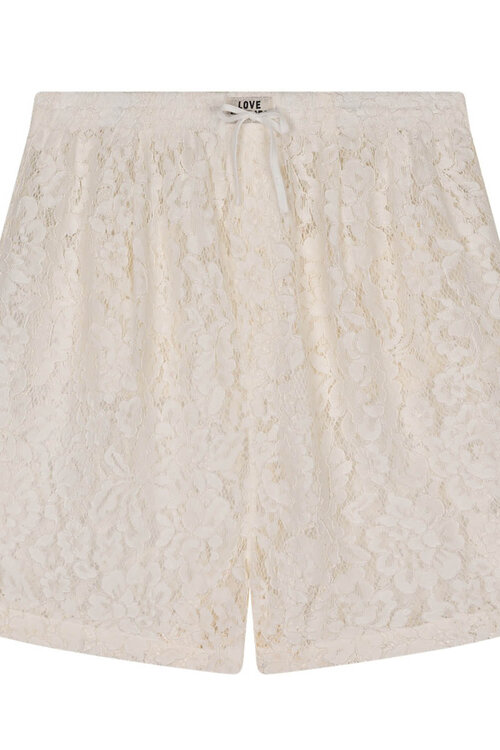 Love Stories Off White Spitzen-Shorts
