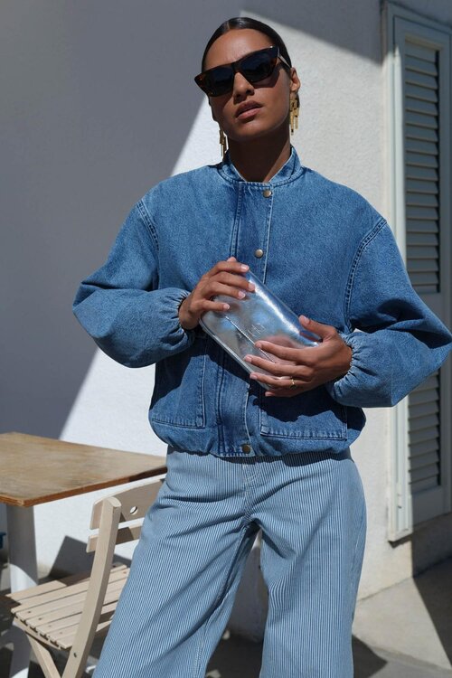 By Bar Silberne Jude Tasche