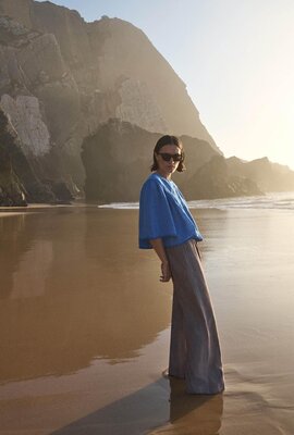 By Bar Braune Benji Melange Streifenhose