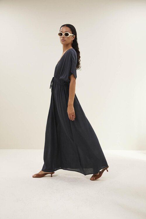 By Bar Dunkelgraues langes Kleid