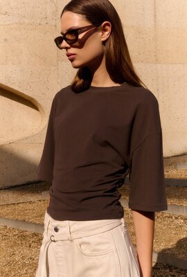 Club L'avenir Dunkelbraunes Mireille-Hemd