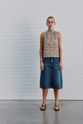 WITHBLACK Indigo WBLGALA BLUE HW DENIM BERMUDA