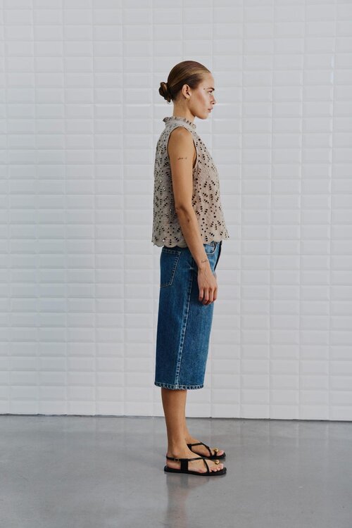 WITHBLACK Indigo WBLGALA BLUE HW DENIM BERMUDA