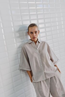 WITHBLACK Graues WBLBIANCA FLEDERMAUSÄRMEL-SHIRT