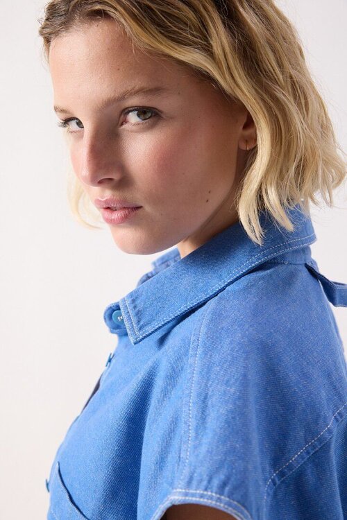 American Vintage Blaue Bluse