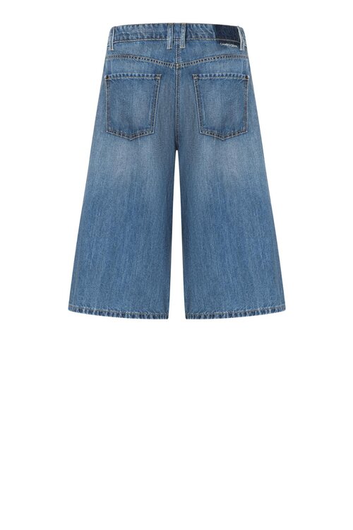 Cambio Blaue Palazzo Jeans Shorts