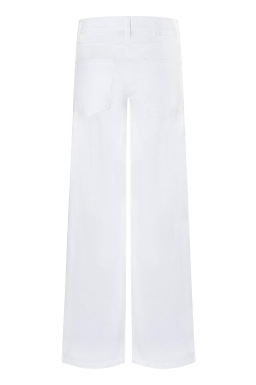 Cambio Weiße Baggy Asymmetrische Jeans