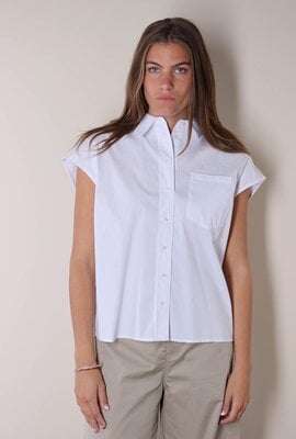 Co'couture Weißes Elara-Hemd mit Schlitz am Rücken