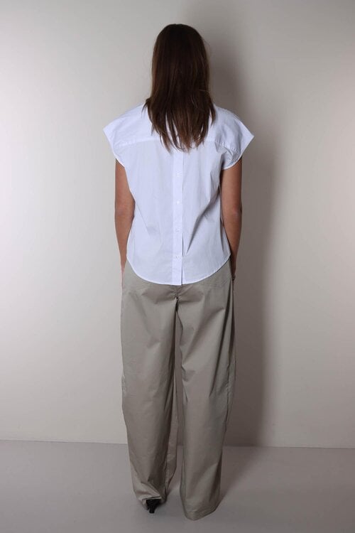 Co'couture Weißes Elara-Hemd mit Schlitz am Rücken