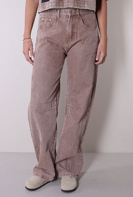 Haute L'Amitie Camel Drew Barrel Jeans