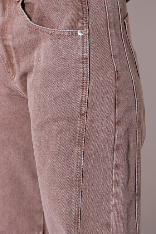Haute L'Amitie Camel Drew Barrel Jeans