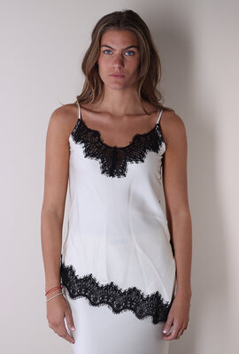 Haute L'Amitie Off White Naomi Asym Lingerie Top