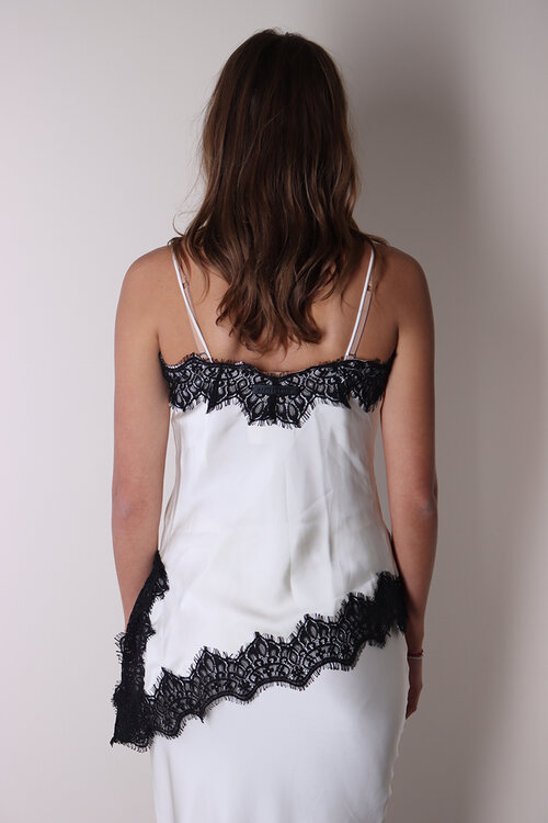 Haute L'Amitie Off White Naomi Asym Lingerie Top