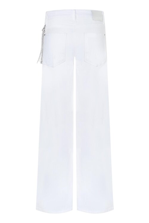 Cambio Weiße Baggy-Jeans