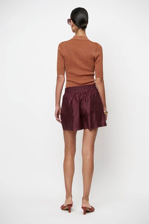 Dante 6 Bordeaux Quentyn Relaxed Fit Shorts