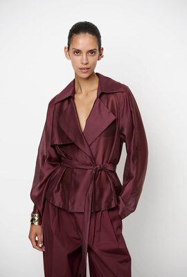 Dante 6 Brauner Svea kurzer Trench-Blazer