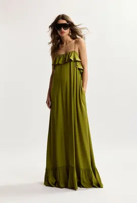 Essentiel Antwerp Grünes Maxikleid