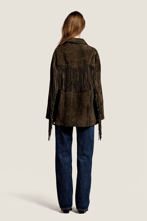 Alter Ego Kaki Wildlederjacke