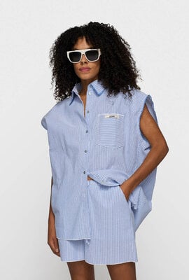 10Days Baumwollbluse Streifen blau