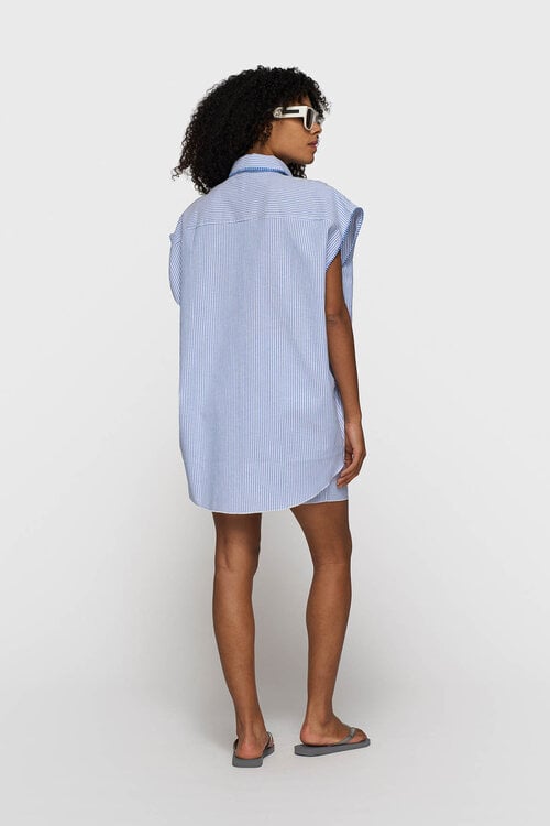 10Days Baumwollbluse Streifen blau