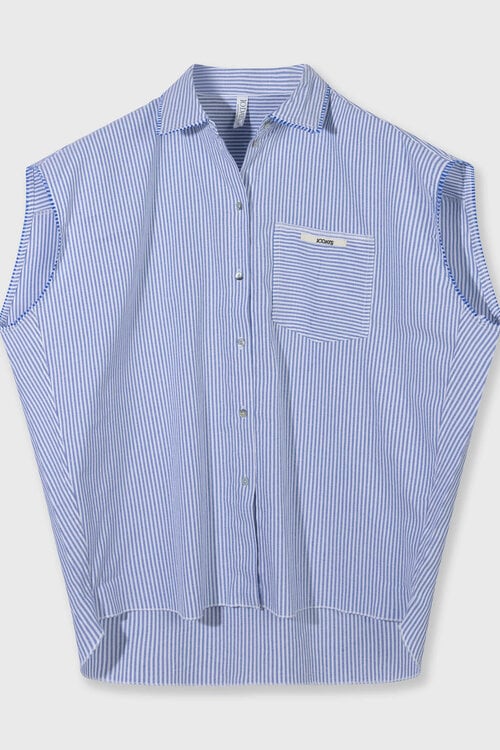10Days Baumwollbluse Streifen blau