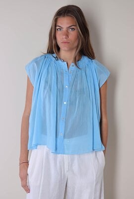Forte_Forte Türkise Bluse