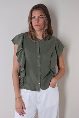 Xirena Kaki Bluse
