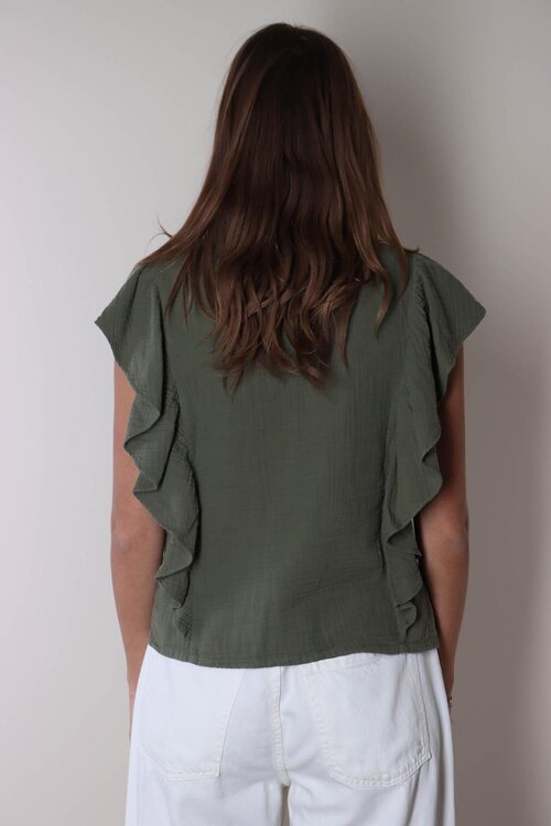 Xirena Kaki Bluse