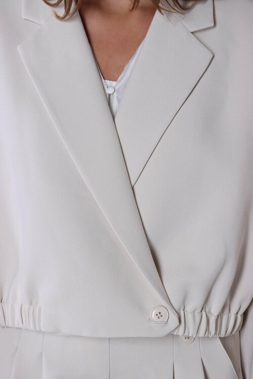 Co'couture Sand Acile Cropped Blazer