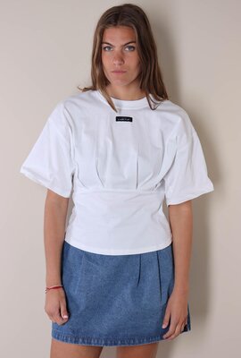 Haute L'Amitie Wit Romie Plissee-T-Shirt
