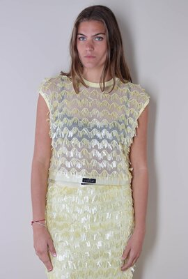 Haute L'Amitie Gelbes Limone Crop Top