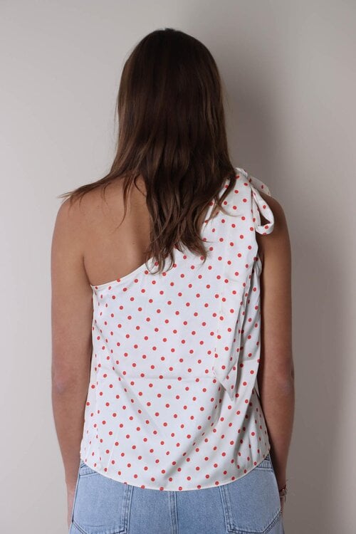 Co'couture Off White Cambria Dot Top