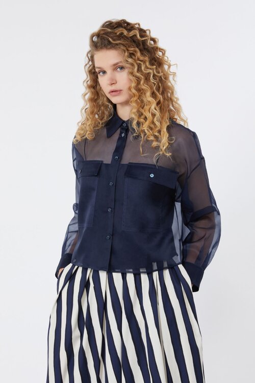 Max Mara Weekend Marineblaue Bluse
