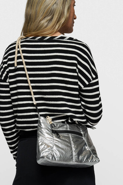 10Days Silberne Bananen-Mini-Tasche
