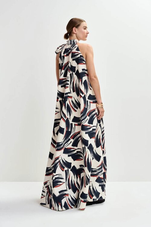 Essentiel Antwerp Weiß / schwarzes Maxikleid