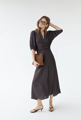 Co'couture Braunes Hera Puff Kleid